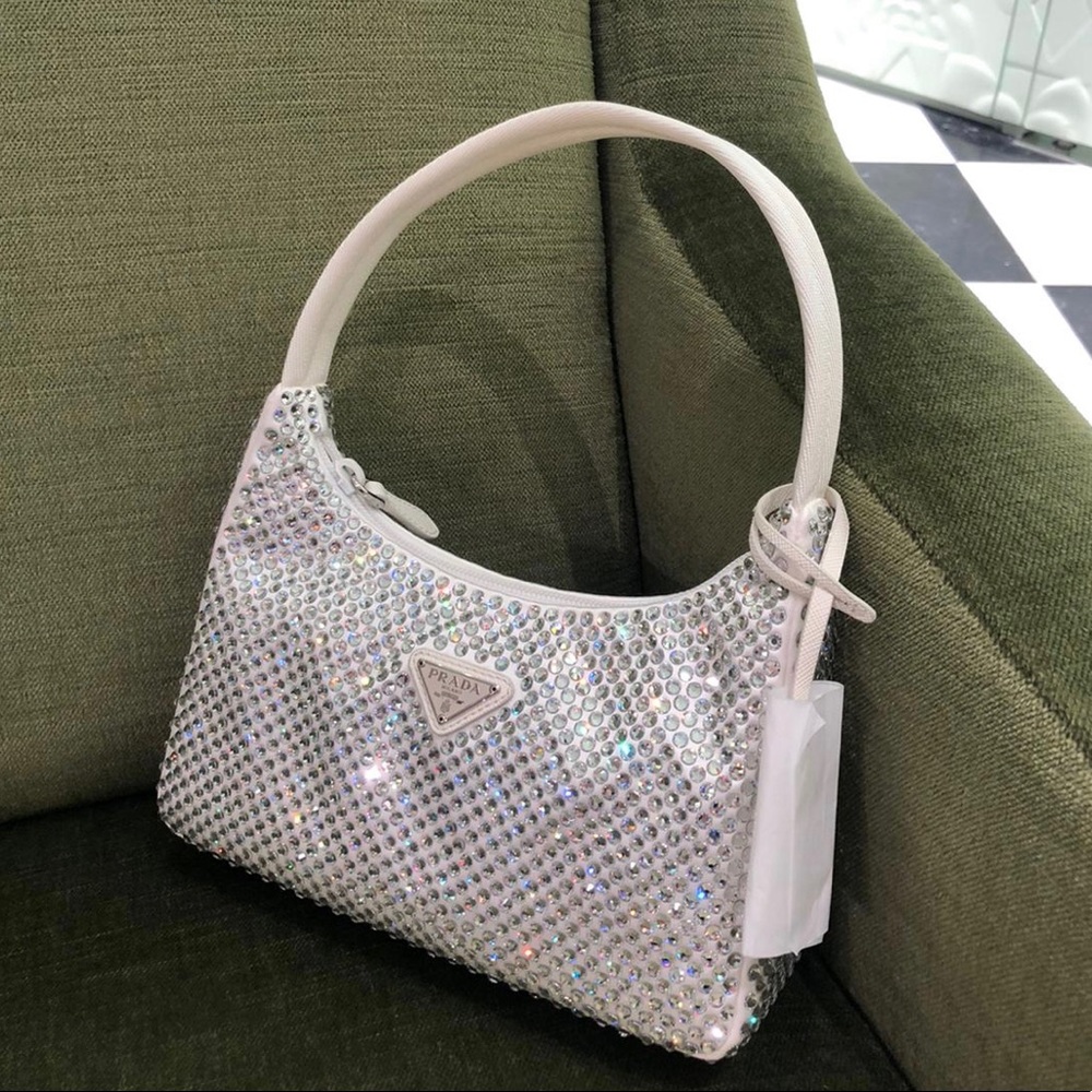 Prada Crystal Re-edition 2000 Silk Mini-Bag - Picture 1 of 8